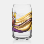 Paarse en Gouden Speldag Blikvorm Glas (Achterkant)