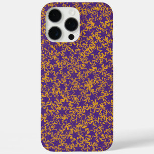Paarse en Gouden Ster Team Spirit Sport Kleuren iPhone 16 Pro Max Hoesje