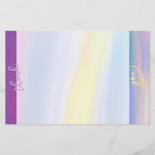 Paarse en gouden straal abstract briefpapier (Voorkant)