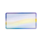 Paarse en Gouden Straal Abstract Etiket (Voorkant)