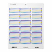 Paarse en Gouden Straal Abstract Etiket (Full Sheet)