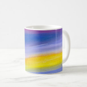 Paarse en Gouden Straal Abstract Koffiemok