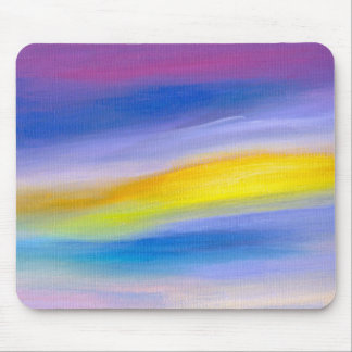 Paarse en Gouden Straal Abstract Muismat