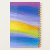 Paarse en gouden straal abstract planner (Achterkant)
