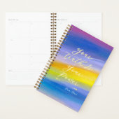 Paarse en gouden straal abstract planner (Display)