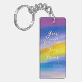 Paarse en Gouden Straal Abstract Sleutelhanger (Voorkant Links)
