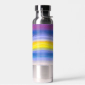 Paarse en Gouden Straal Abstract Waterfles (Links)