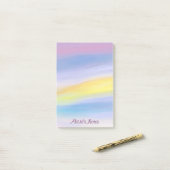 Paarse en Gouden Straal Moderne Abstracte Kunst Post-it® Notes (Op bureau)