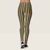 Paarse en gouden strepen leggings (Achterkant)