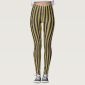 Paarse en gouden strepen leggings (Voorkant)