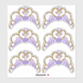Paarse en gouden Tiara Sticker Sheet (Vel)