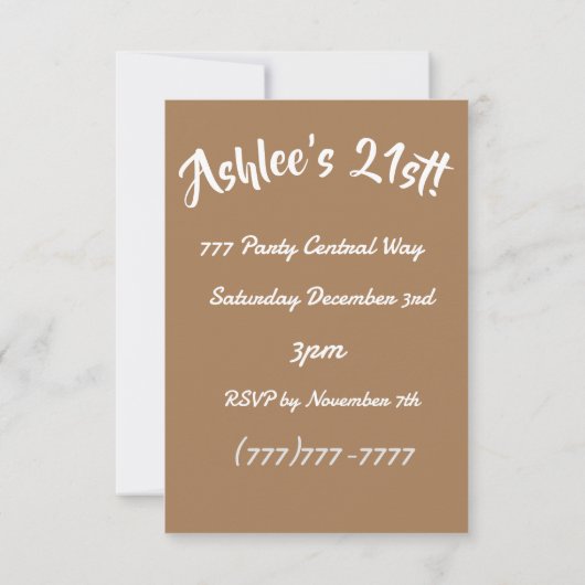 Paarse en gouden viering kaart (Achterkant)