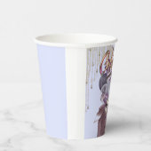 Paarse en gouden viering papieren bekers (Rechts)