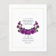 Paarse en gouden vintage bloemen bruiloft