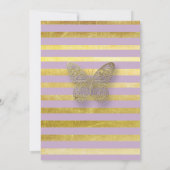 Paarse en gouden vlinder bruiloft uitnodigingen (Achterkant)