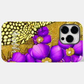 Paarse en Gouden Vlinder Persoonlijke Naam Case-Mate iPhone Case (Achterkant (horizontaal))