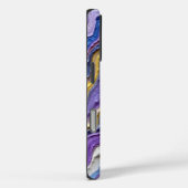 Paarse en gouden vloeibaar marmer Case-Mate iPhone case (Achterkant / Rechts)