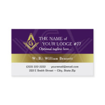 Paarse en gouden vrijmetselaar Grand Lodge Masonic