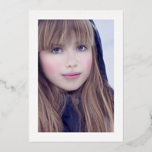 Paarse en gouden Waterverf Bat Mitzvah Foto Folie Uitnodiging (Achterkant)