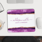 Paarse en gouden Waterverf salon Muismat