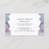 Paarse en gouden Waterverf Visitekaartje (Achterkant)