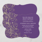 Paarse en gouden weddenschappen kaart (Voorkant / Achterkant)