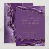 Paarse en gouden weddenschappen kaart (Voorkant / Achterkant)