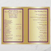 Paarse en gouden wedstrijdprogramma (Achterkant)