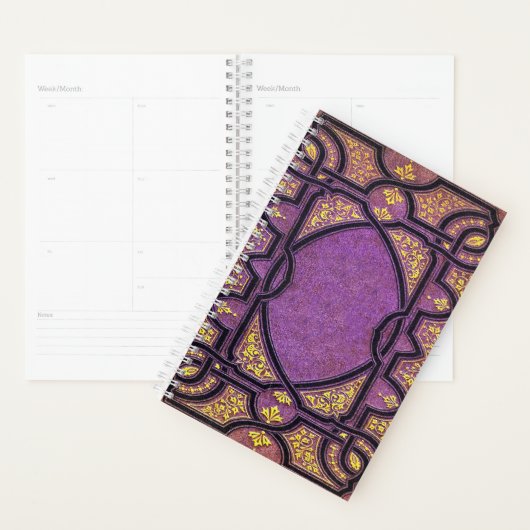 Paarse en gouden wijnstokken planner (Display)
