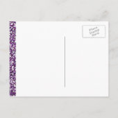 Paarse en gouden: word jij mijn bruidsmeisje? uitnodiging briefkaart (Achterkant)