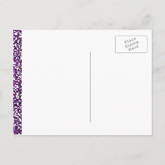 Paarse en gouden: word jij mijn bruidsmeisje? uitnodiging briefkaart (Achterkant)