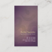 Paarse en gouden Yoga-Meditation Pose ZEN- en OM-s Visitekaartje (Achterkant)