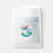 Paarse en gouden zeemeermin Verjaardag onder het Z Bedankzakje (Voorkant)