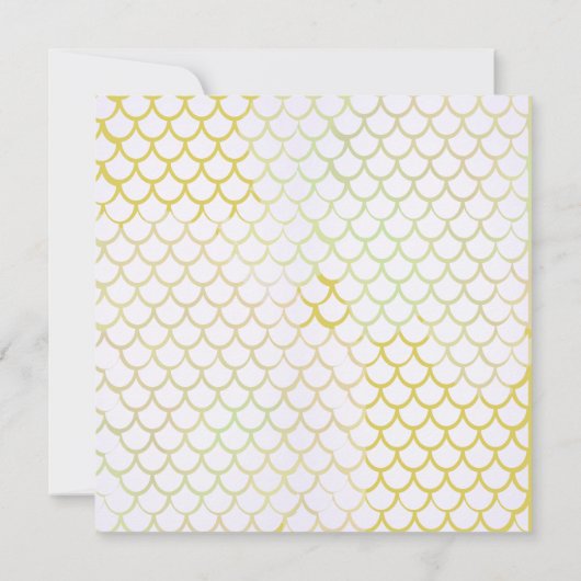 Paarse en gouden zeemeermin Verjaardag onder het Z Kaart (Achterkant)