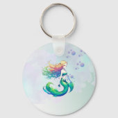 Paarse en gouden zeemeermin Verjaardag onder het Z Sleutelhanger (Achterkant)