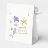 Paarse en gouden zeemeerminnen bedankdoosjes (Achterkant)