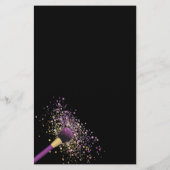 Paarse en gouden zwarte Confetti Makeup Artist Fly Flyer (Achterkant)