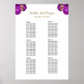 Paarse en gouden zweetzaaikaart poster (Voorkant)