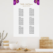 Paarse en gouden zweetzaaikaart poster (Keuken)