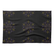 Paarse en gouden zweren van zijde