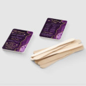 Paarse en goudfaux Glitter Agate Wedding Programme Handwaaier (Niet-gemonteerd)