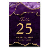 Paarse en goudfeeën Glitter Agate Wedding Kaart (Voorkant)