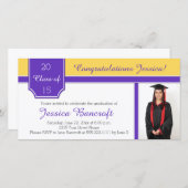 Paarse en goudfoto-Afstuderen (Voorkant / Achterkant)