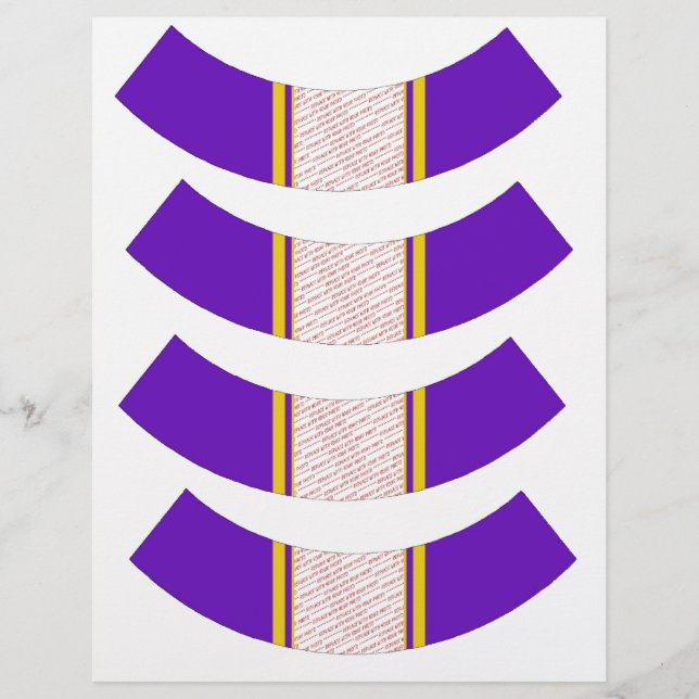 Paarse en goudfotocupcake-Lijst (Voorkant)