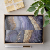 Paarse en goudgelaagde Geode Decoupage Tissuepapier (Geschenk)