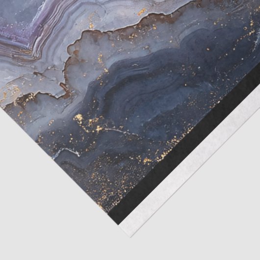 Paarse en goudgelaagde Geode Decoupage Tissuepapier (Detail)