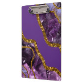 Paarse en goudgetijden Glitter Klembord (Links)