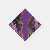 Paarse en goudgetijden Glitter Servet (Hoek)