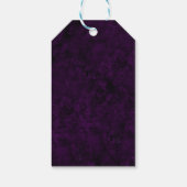 Paarse en goudglitter Marble Agate Happy Birthday Cadeaulabel (Achterkant)