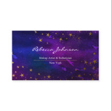 Paarse en goudglitter